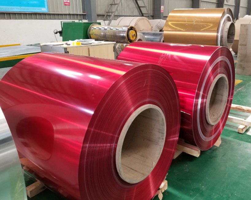 customized red color aluminum coated coil 